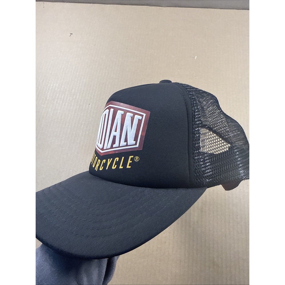 Indian Motorcycles Logo Snapback Trucker Hat Cap Adult Adjustable Black - Picture 2 of 6